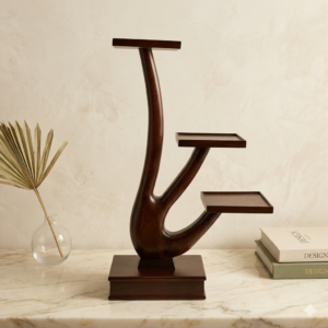 Premium Multi-Level Wooden Corner Stand | Artisan Home Décor | Wodo Craft