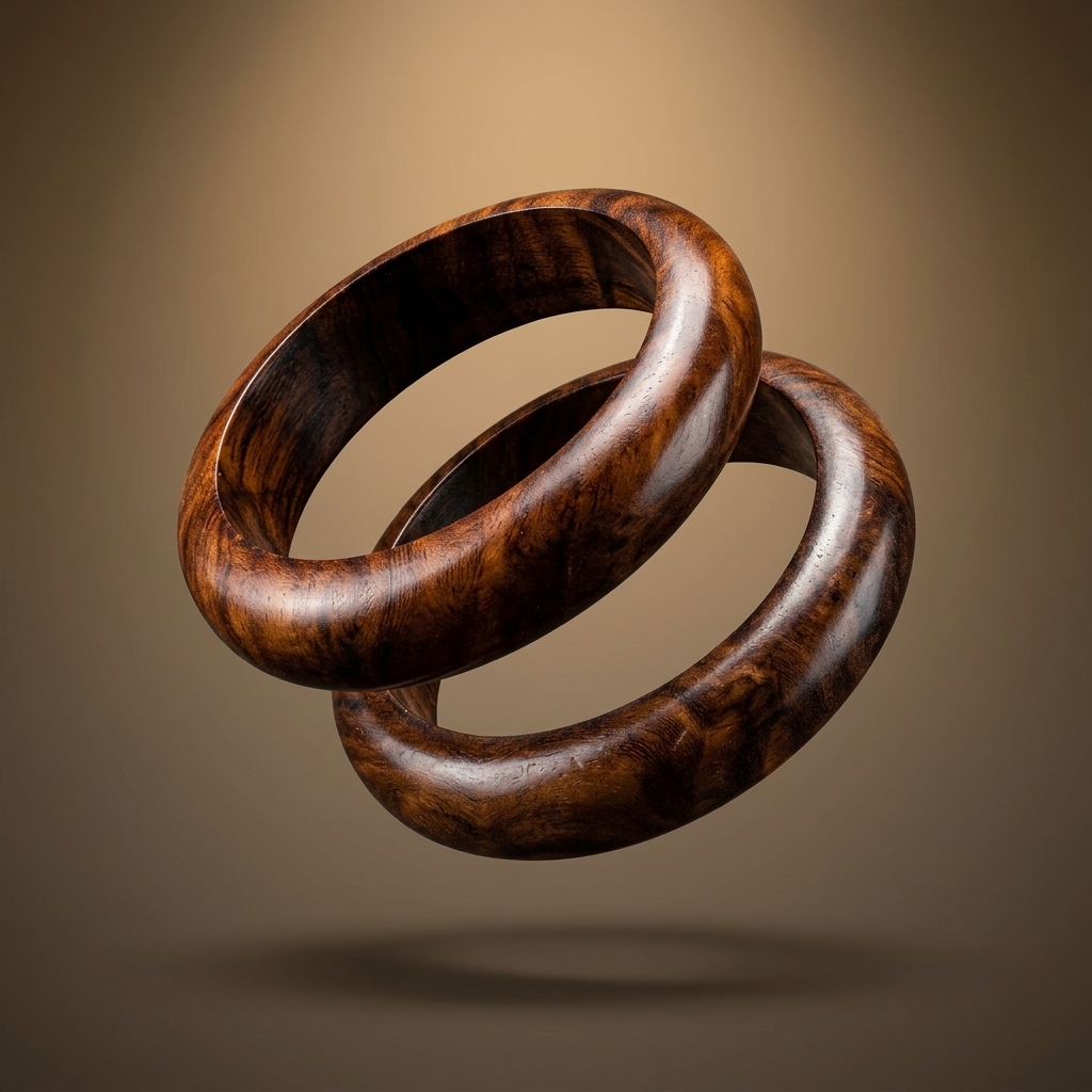 Premium Handcrafted Wooden Bangles for Women (Set of 2) | Natural Wood Bracelet | Wodo Craft - Image 4